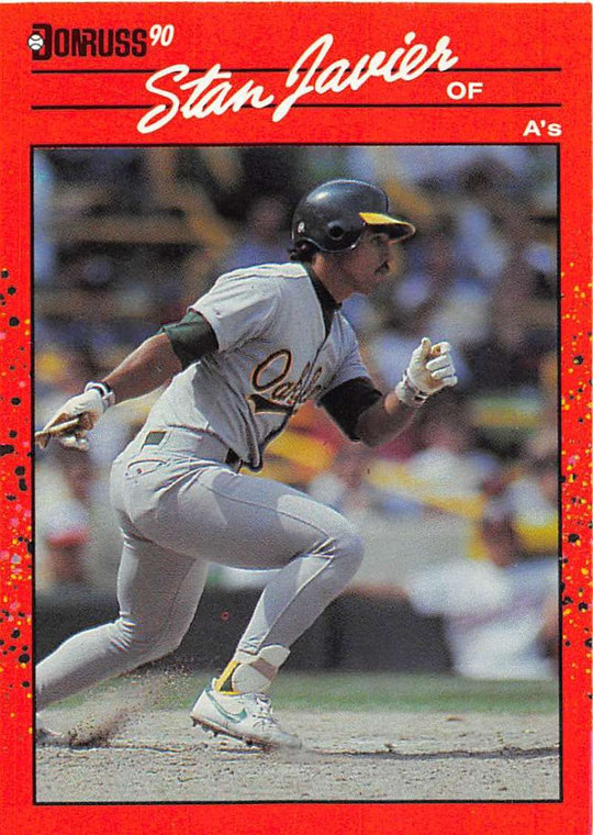 1990 Donruss #568 Stan Javier NM-MT Oakland Athletics 