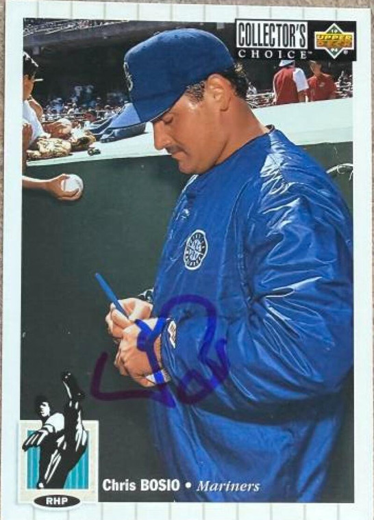 Chris Bosio Autographed 1994 Collector's Choice #391 Seattle Mariners Card