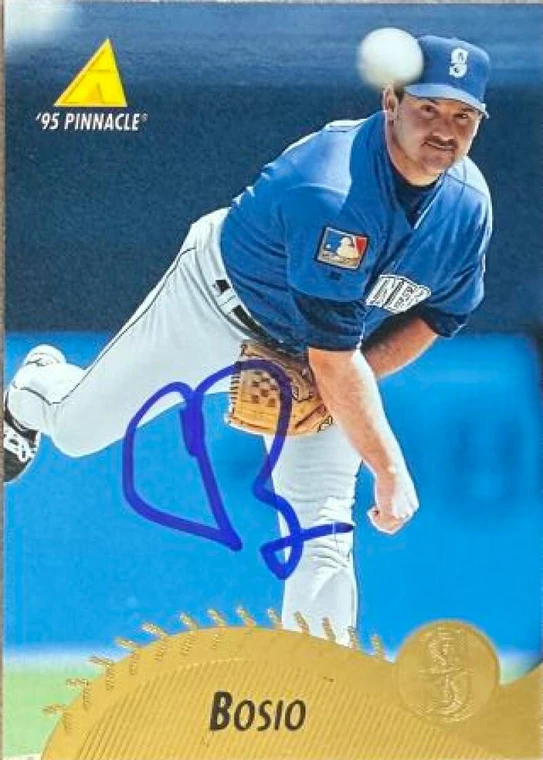 Chris Bosio Autographed 1995 Pinnacle #13 Seattle Mariners Card