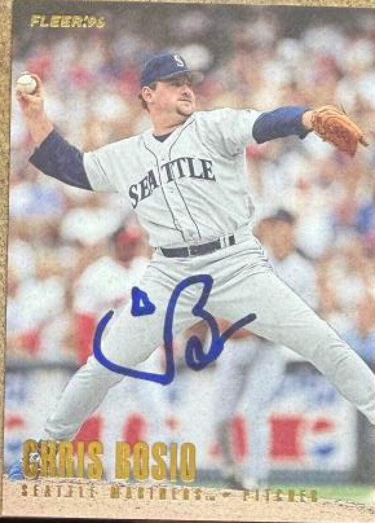 Chris Bosio Autographed 1996 Fleer #229 Seattle Mariners Card