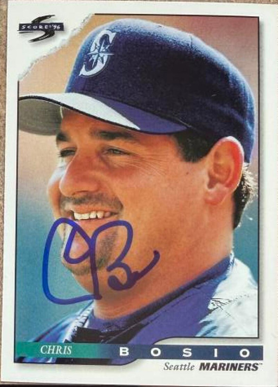 Chris Bosio Autographed 1996 Score #417 Seattle Mariners Card