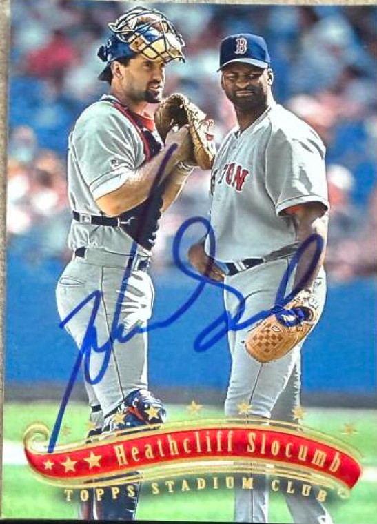 Heathcliff Slocumb Autographed 1997 Stadium Club #345 Boston Red Sox Card