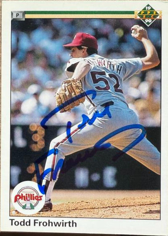 Todd Frohwirth Autographed 1990 Upper Deck #443 Philadelphia Phillies Card