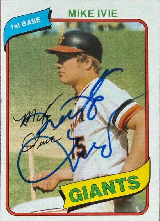 Mike Ivie Autographed 1980 Topps #62 San Francisco Giants Card