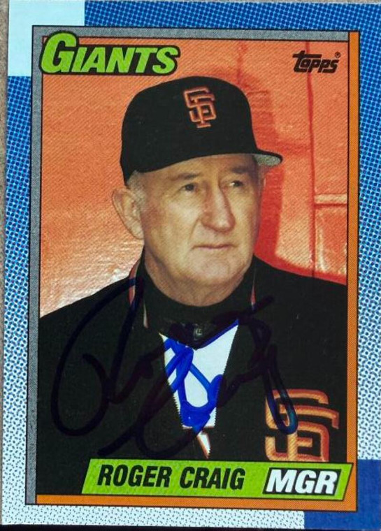Roger Craig Autographed 1990 Topps #351 San Francisco Giants Card