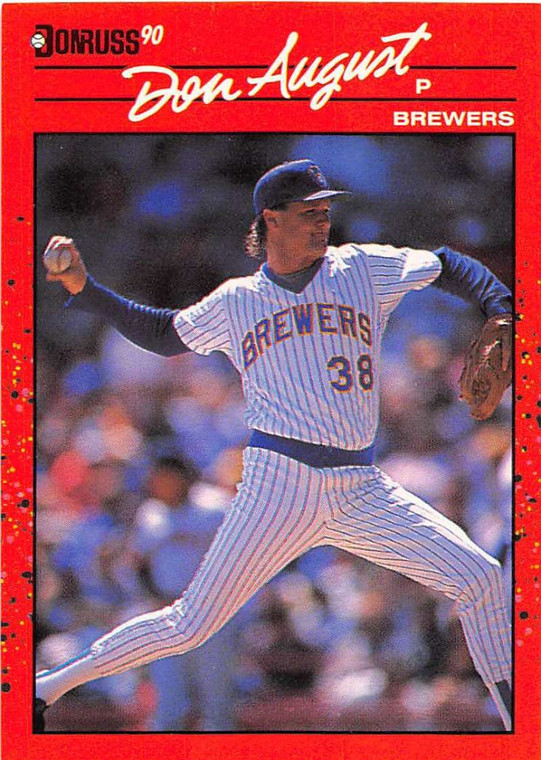 1990 Donruss #617 Don August DP NM-MT Milwaukee Brewers 