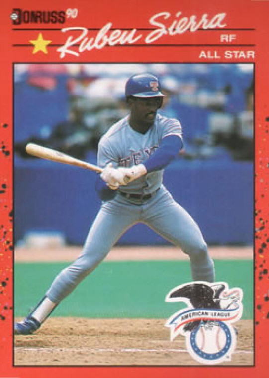 1990 Donruss #673b Ruben Sierra COR AS NM-MT Texas Rangers 