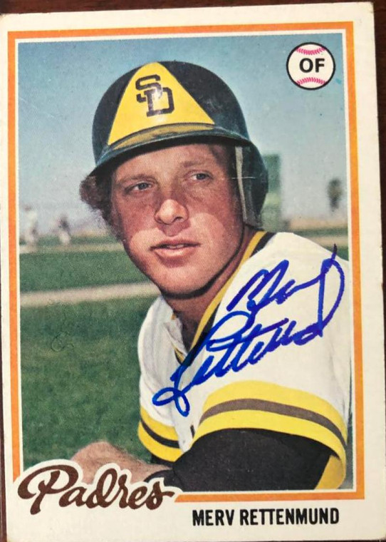 Merv Rettenmund Autographed 1978 Topps #566 San Diego Padres Card 