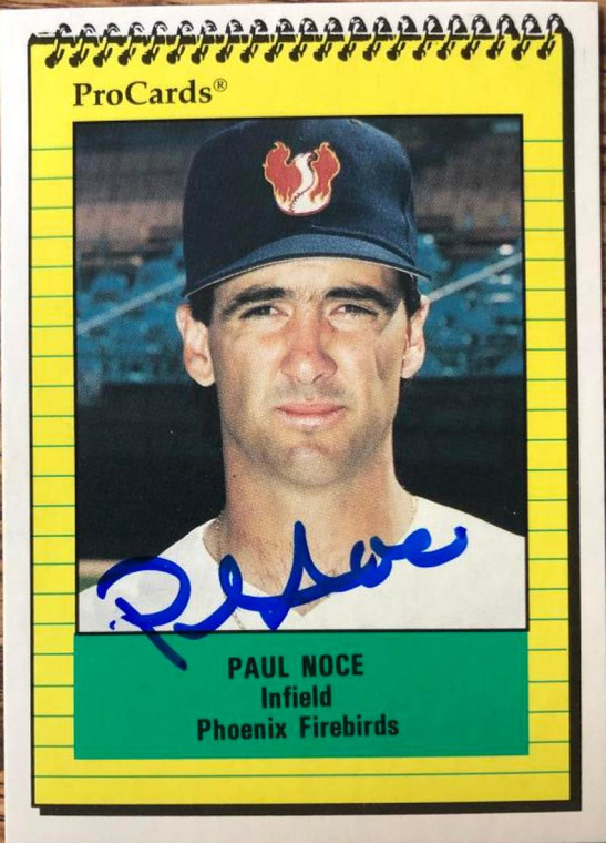Paul Noce Autographed 1991 Pro Cards #72