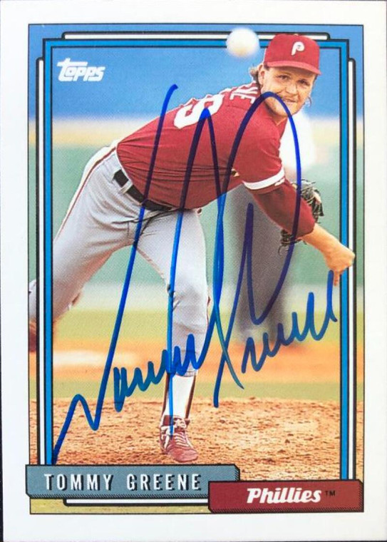 Tommy Greene Autographed 1992 Topps #83