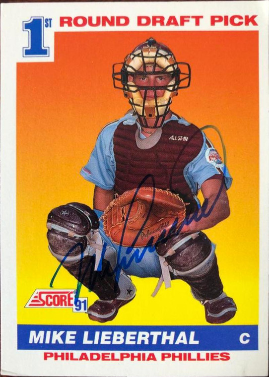 Mike Lieberthal Autographed 1991 Score #683