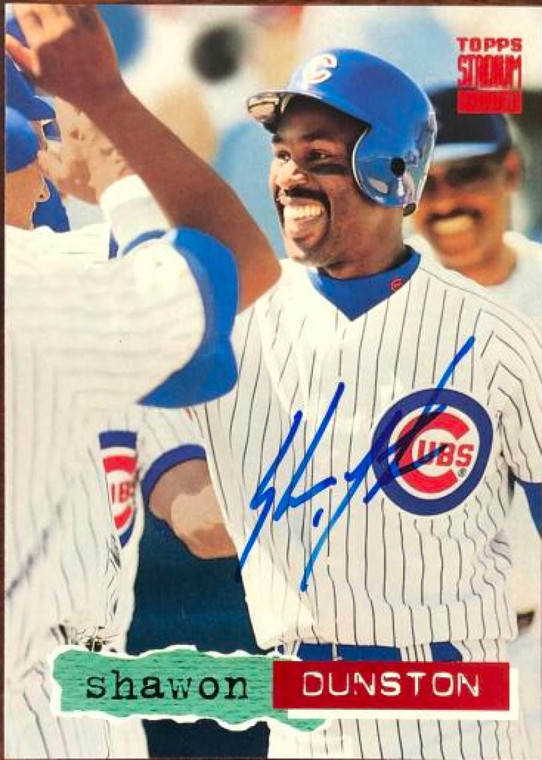 Shawon Dunston Autographed 1994 Stadium Club #576