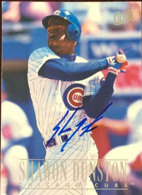 Shawon Dunston Autographed 1996 Fleer Ultra #165