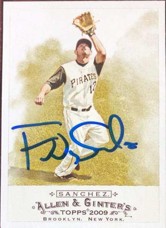 SOLD 14825 Freddy Sanchez Autographed 2009 Topps Allen & Ginter #44