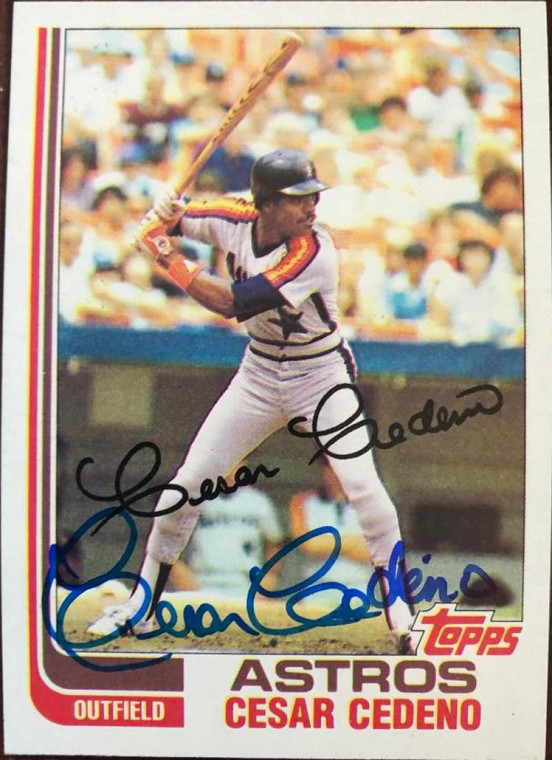 Cesar Cedeno Autographed 1982 Topps #640