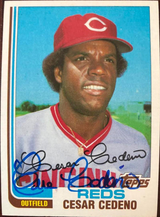 Cesar Cedeno Autographed 1982 Topps Traded #19T