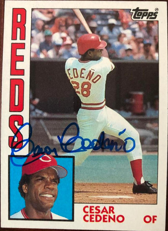 Cesar Cedeno Autographed 1984 Topps #725