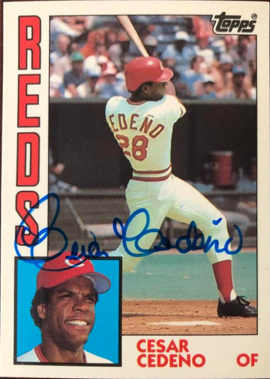 Cesar Cedeno Autographed 1984 Topps Tiffany #725