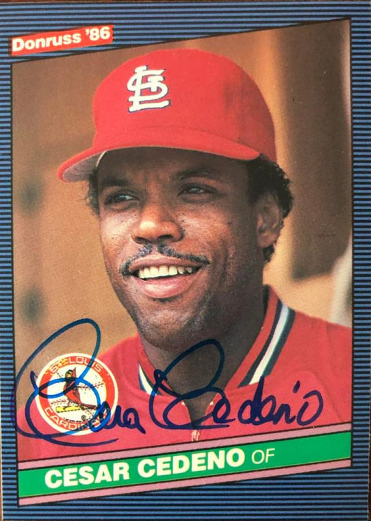 Cesar Cedeno Autographed 1986 Donruss #648