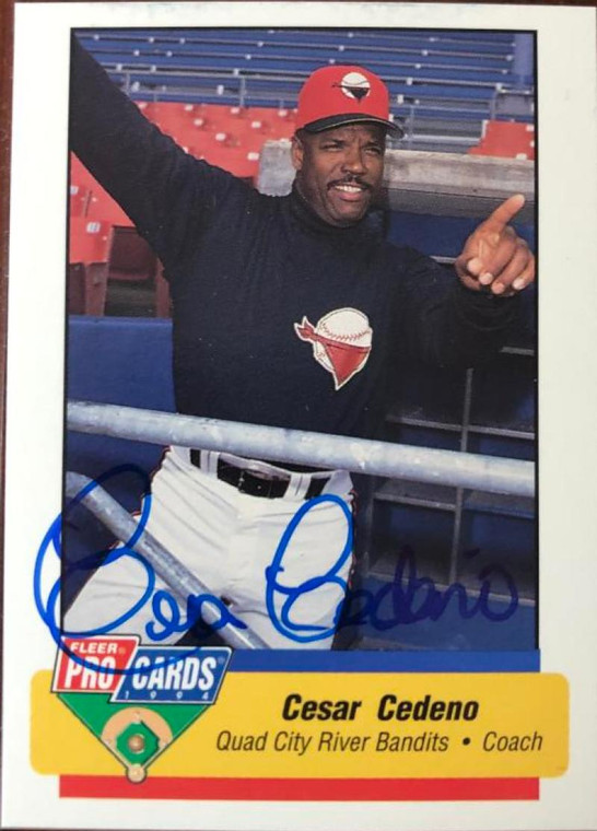 Cesar Cedeno Autographed 1994 Fleer/Pro Cards #551