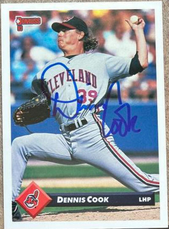 Dennis Cook Autographed 1993 Donruss #625