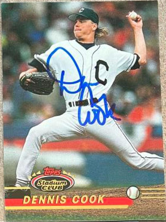 Dennis Cook Autographed 1993 Stadium Club #153