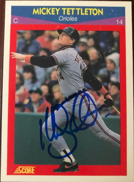 Mickey Tettleton Autographed 1990 Score 100 Superstars #9