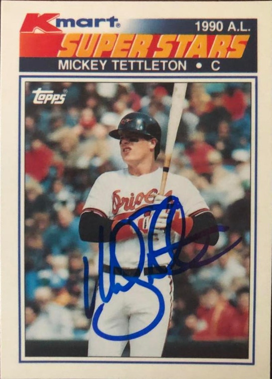 Mickey Tettleton Autographed 1990 Topps K Mart Super Stars #521