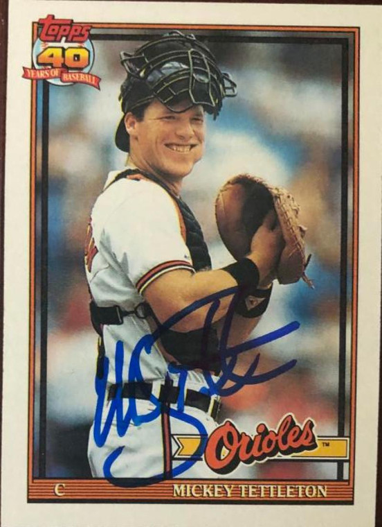 Mickey Tettleton Autographed 1991 Topps #385