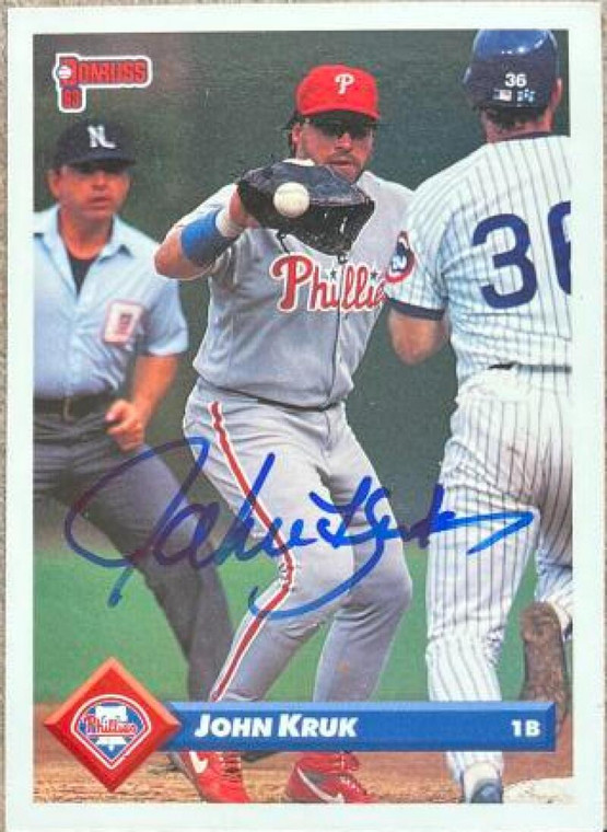 John Kruk Autographed 1993 Donruss #436