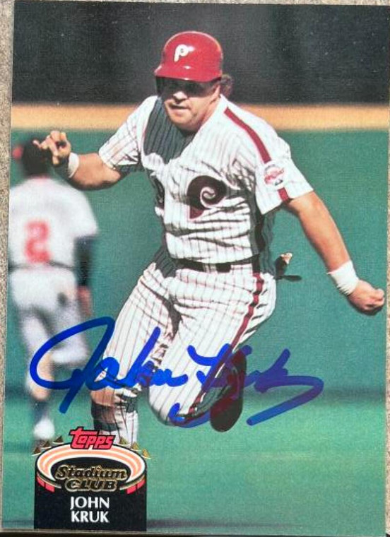 John Kruk Autographed 1992 Stadium Club #209