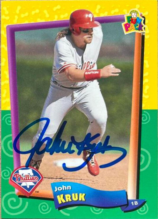 John Kruk Autographed 1994 Upper Deck Fun Pack #120