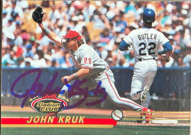 John Kruk Autographed 1993 Stadium Club #83