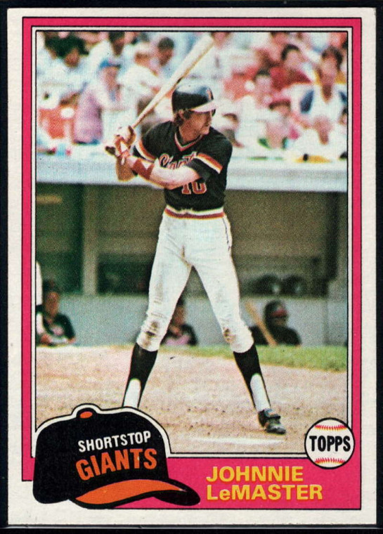 1981 Topps #84 Johnnie LeMaster VG San Francisco Giants 