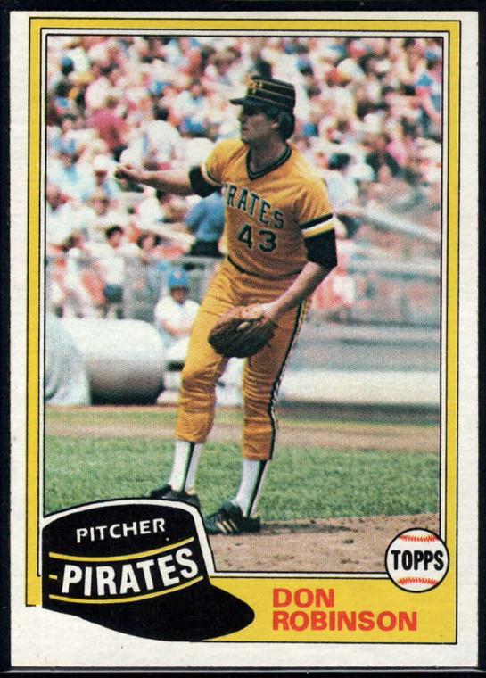 1981 Topps #168 Don Robinson DP VG Pittsburgh Pirates 