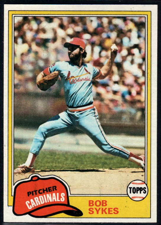 1981 Topps #348 Bob Sykes VG St. Louis Cardinals 