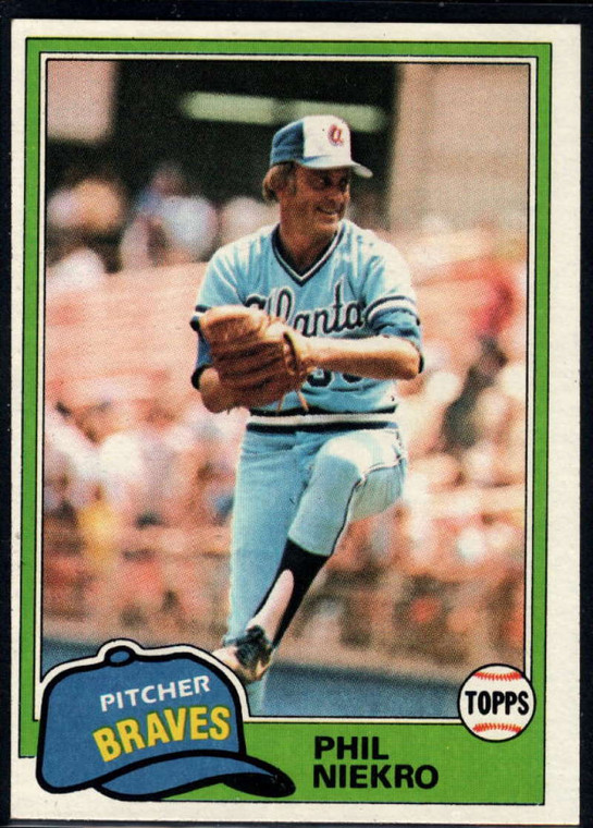 SOLD 15594 1981 Topps #387 Phil Niekro VG Atlanta Braves 