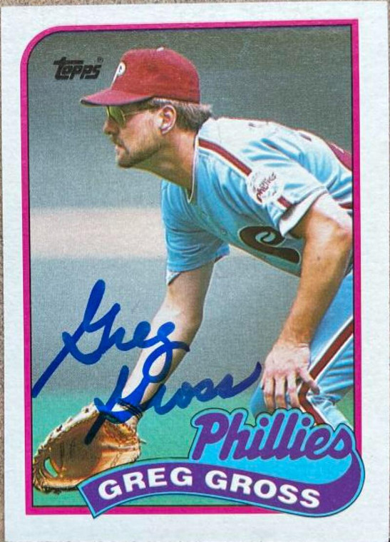 Greg Gross Autographed 1989 Topps #438