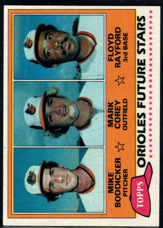 1981 Topps #399 Mike Boddicker/Mark Corey/Floyd Rayford VG RC Rookie Baltimore Orioles 