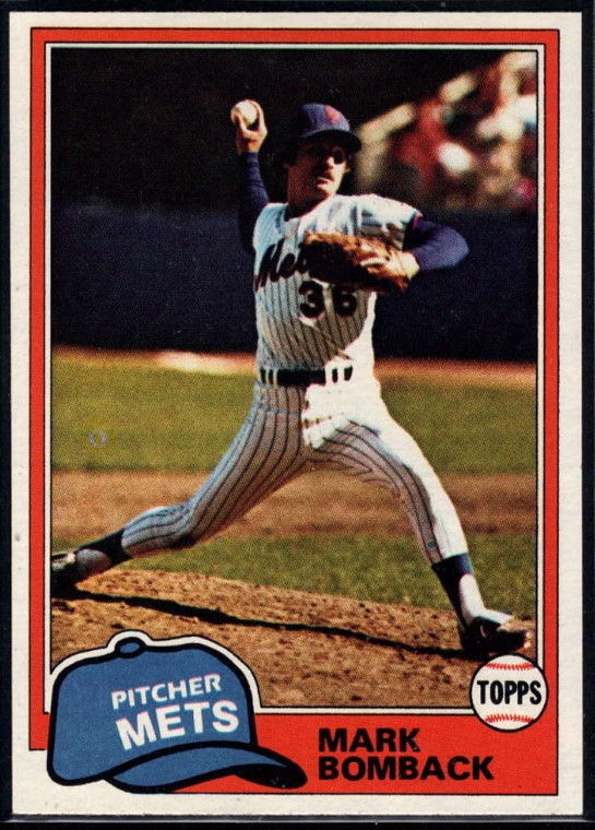 1981 Topps #567 Mark Bomback VG RC Rookie New York Mets 