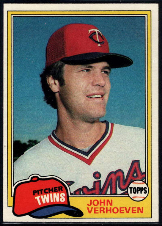 1981 Topps #603 John Verhoeven VG Minnesota Twins 