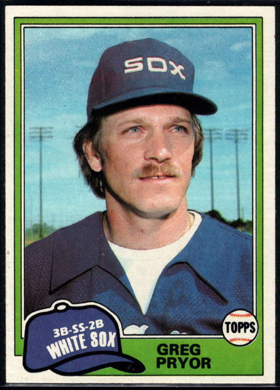 1981 Topps #608 Greg Pryor VG Chicago White Sox 