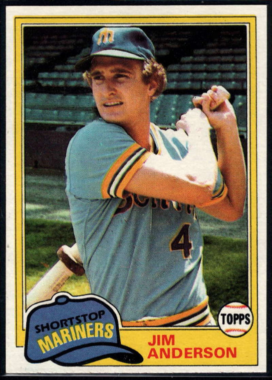 1981 Topps #613 Jim Anderson VG Seattle Mariners 