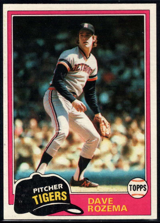 1981 Topps #614 Dave Rozema VG Detroit Tigers 