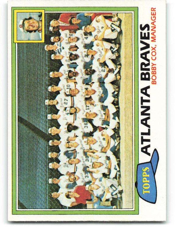 1981 Topps #675 Braves Team/Bobby Cox MG VG Atlanta Braves 