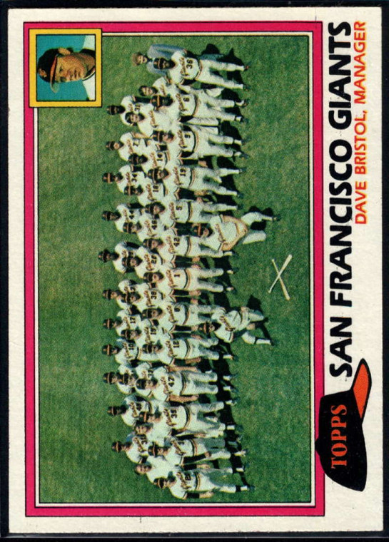 1981 Topps #686 Giants Team/Dave Bristol MG VG San Francisco Giants 