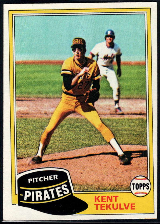 1981 Topps #695 Kent Tekulve VG Pittsburgh Pirates 