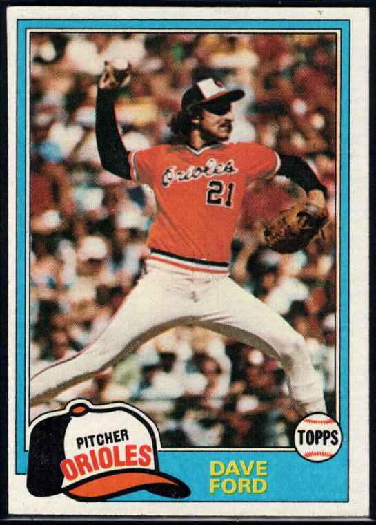 1981 Topps #706 Dave Ford VG RC Rookie Baltimore Orioles 
