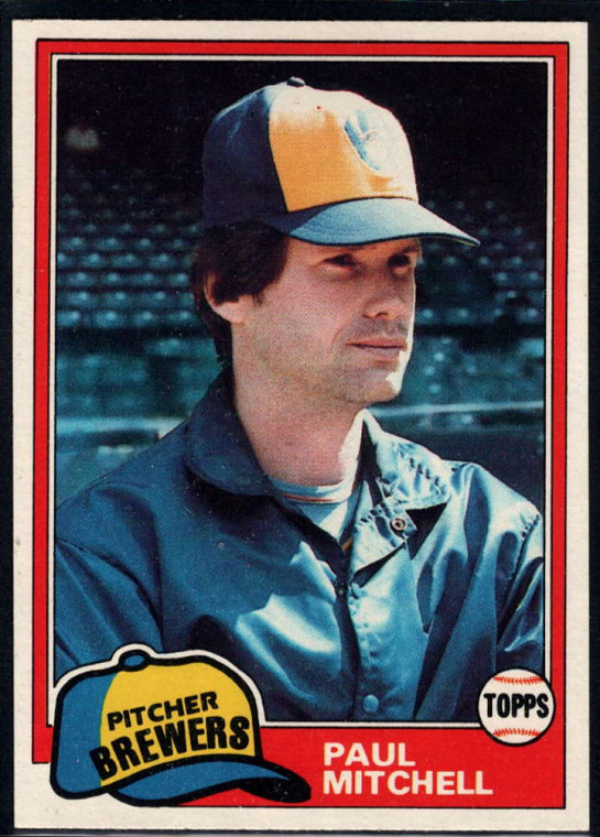1981 Topps #449 Paul Mitchell VG Milwaukee Brewers 
