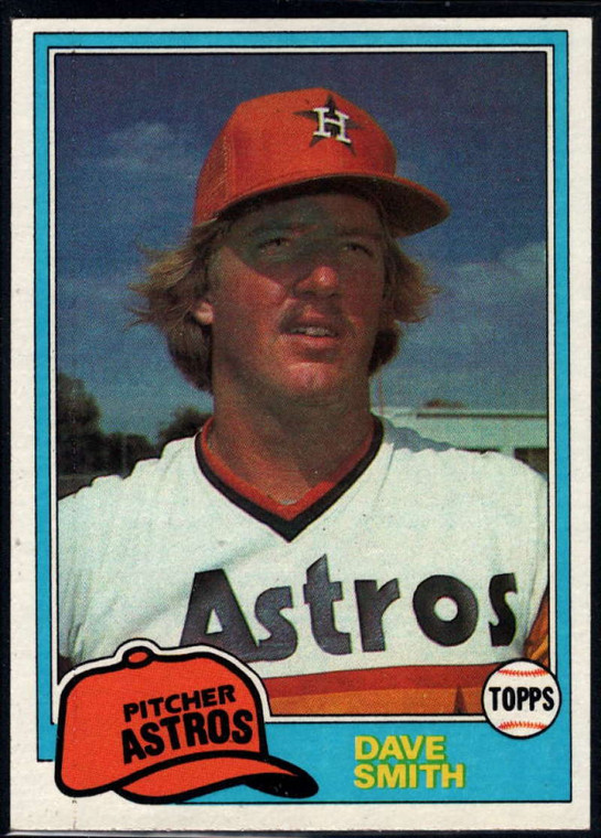 1981 Topps #534 Dave Smith VG RC Rookie Houston Astros 